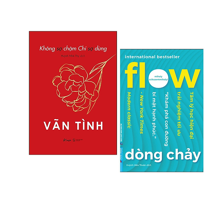 Combo sách nghệ thuật sống xu hướng hiện nay: Không Sợ Chậm Chỉ Sợ Dừng + Dòng Chảy