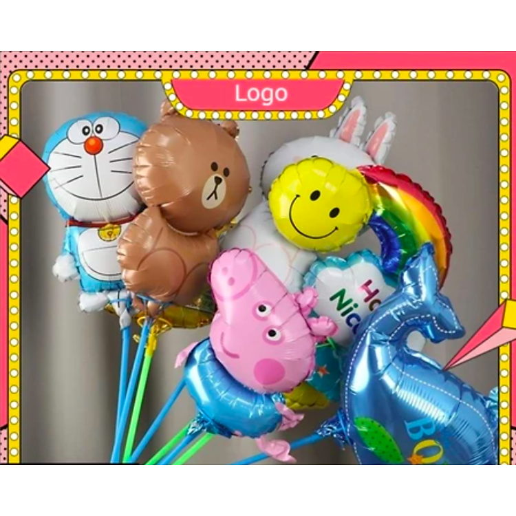 Bộ 10 quả bóng bay mini kèm que cầm tay