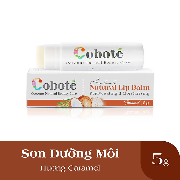 Son dưỡng môi thiên nhiên Coboté - Hương caramen - Handmade - Chuẩn thực phẩm an toàn