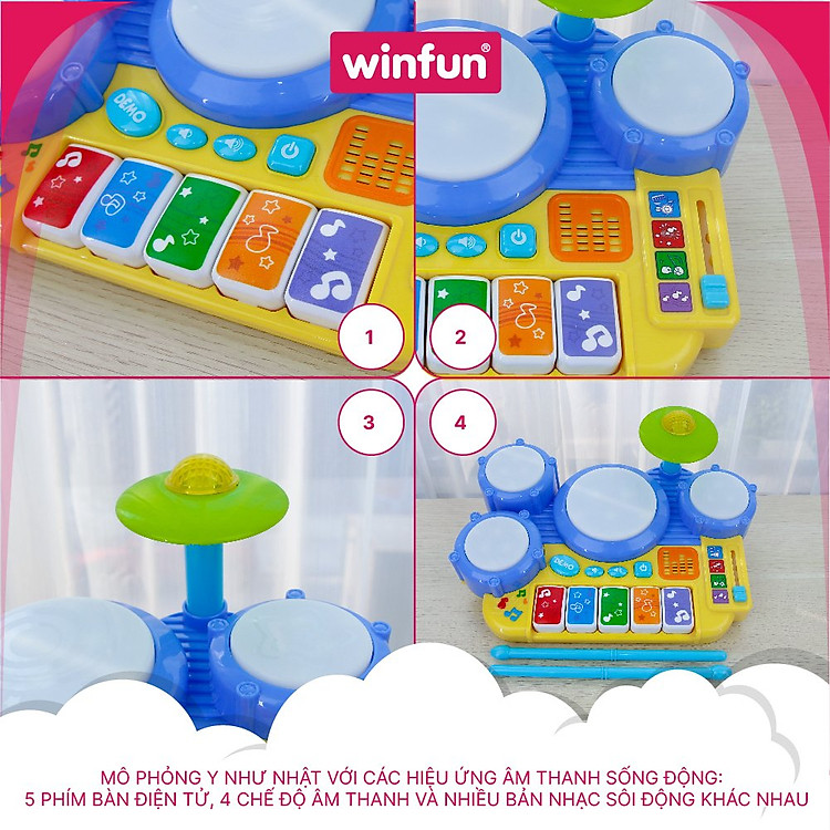 Mua Bộ đồ chơi trống nhạc Winfun 2034 Chính hãng Giá tốt - Hình ảnh 3