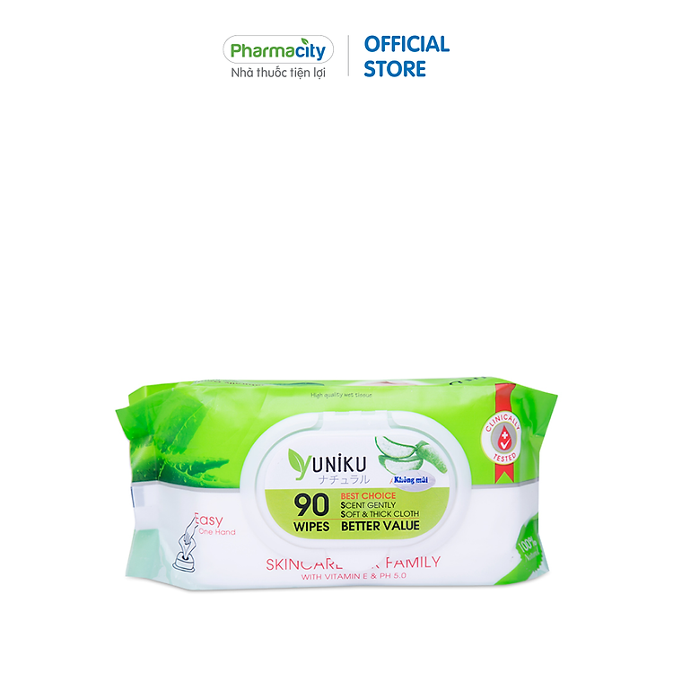 Tham Khảo tại ConCung: Khăn ướt không mùi Yuniku Aloe Vera , nhận ngay nhiều Ưu đãi
