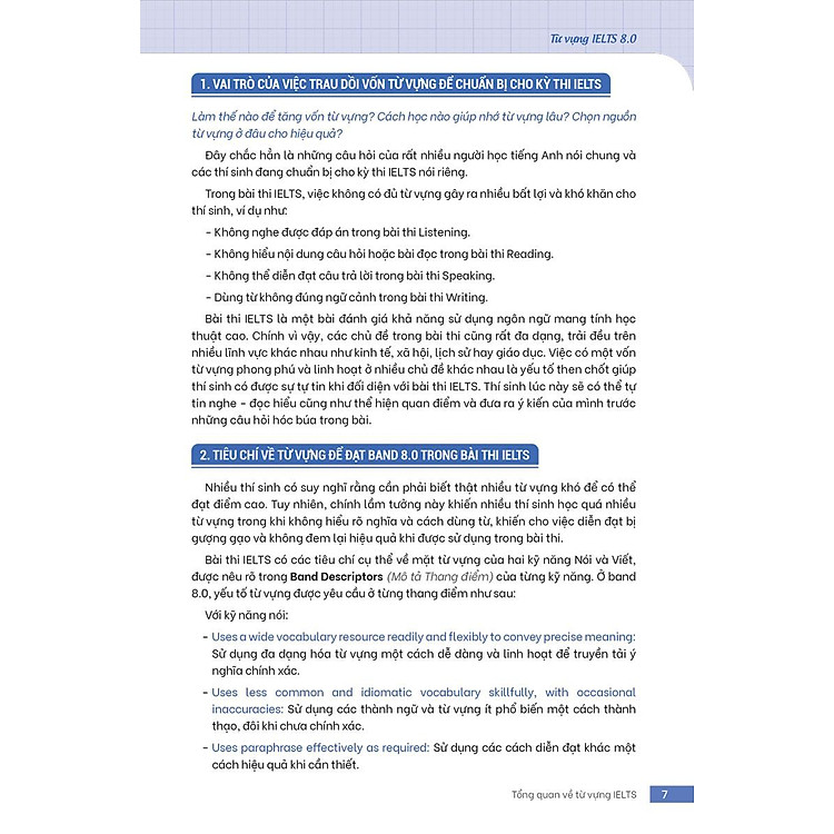 Từ Vựng Lelts 8.0 - Từ Vựng Đắt Để Đạt Điểm Cao 4 Kỹ Năng - Ảnh 2