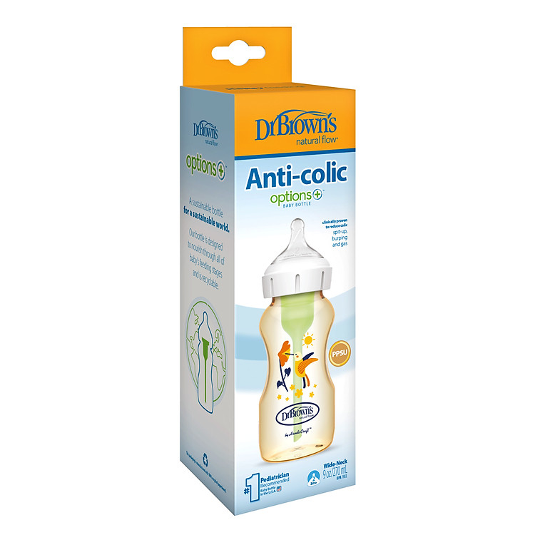 Bình sữa cổ rộng PPSU 270ml Dr.Brown's Tiết kiệm - Hình ảnh 4