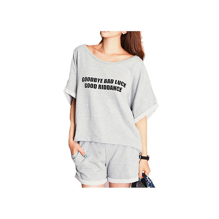 Đồ bộ mặc nhà phôm rộng,chất liệu thấm mồ hôi thoải mái-110