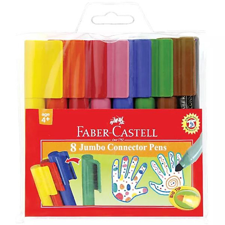 Bút Lông Màu Faber-Castell Connector Jumbo (8 màu)