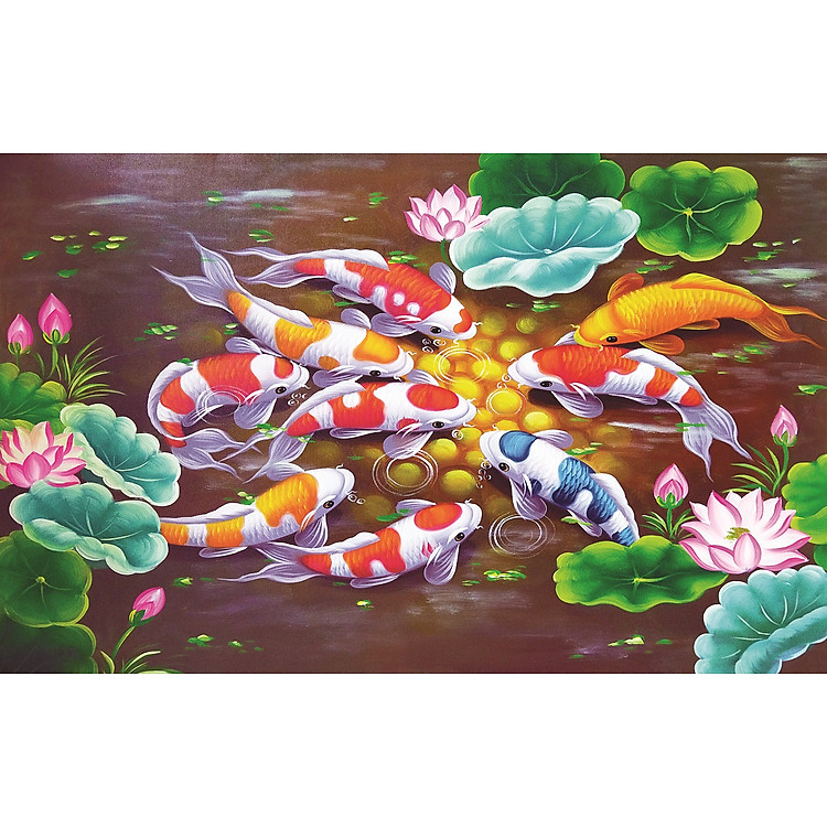 Bộ tranh xếp hình 1000 mảnh Cửu Ngư Chính hãng Ưu đãi - Hình ảnh 2