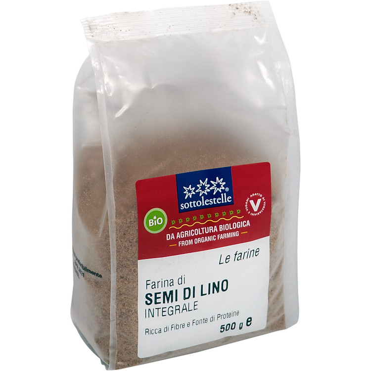 Bột hạt lanh nguyên cám hữu cơ Sottolestelle 500g Organic Whole FlaxSeed Meal