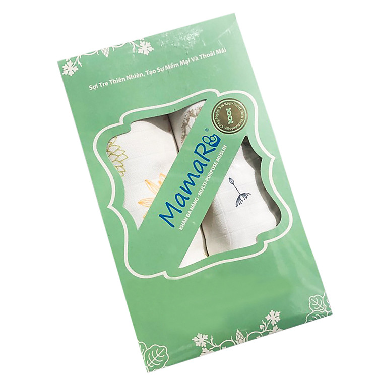 Bộ 2 khăn đa năng vải tre Mamaru Chính hãng Tiết kiệm - Hình ảnh 5