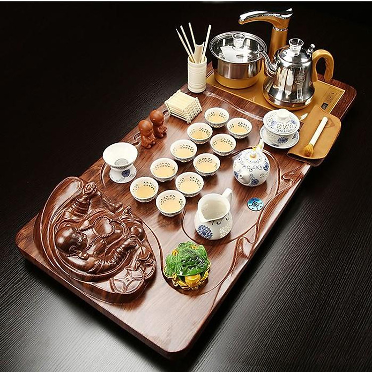 Bàn Trà Điện Đa Năng Thông Minh Ấm Sứ Trắng