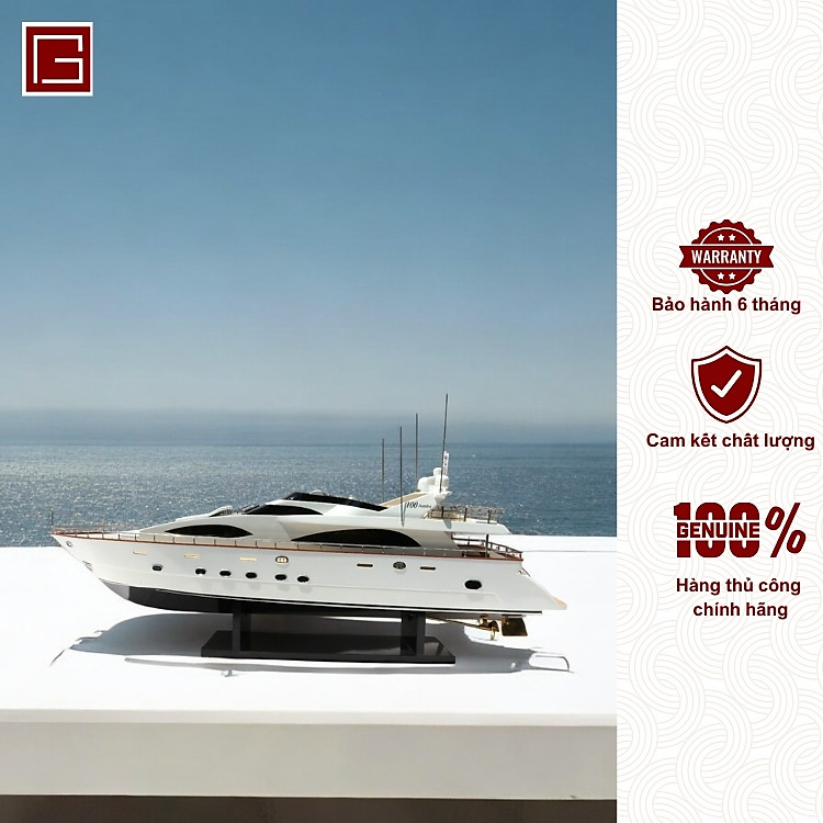 Mô Hình Thuyền Gỗ AZIMUT JUMBO 100