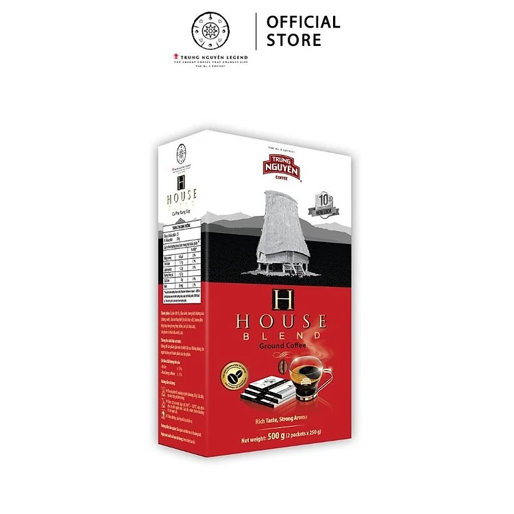Trung Nguyên Legend - Cà phê rang xay House Blend - Hộp 500gr