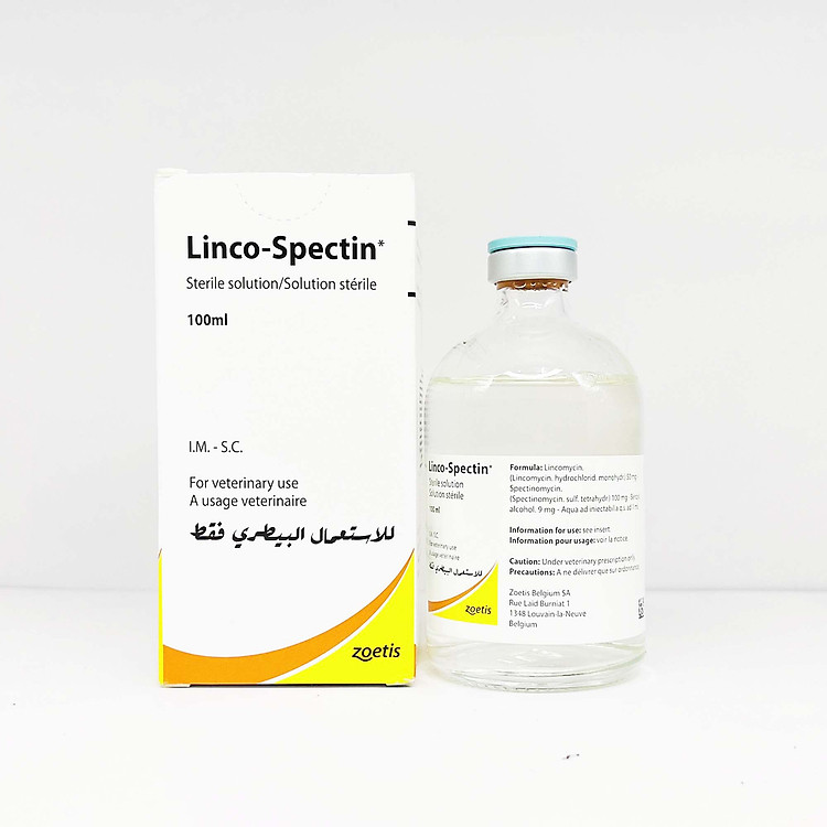 Linco Spectin 100ml-Hàng Nhập Khẩu Từ Mỹ Zoetis-Khò Khè Sỗ Mũi Chích Tang Gà Đá
