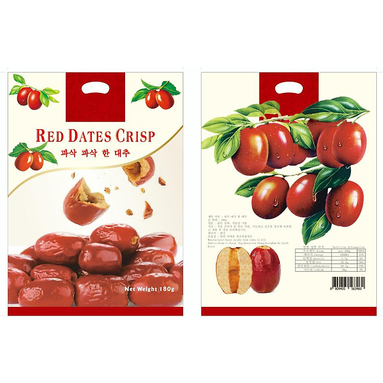 Hồng Táo Giòn Red Dates Scrisp 180g - Nhập khẩu Hàn Quốc