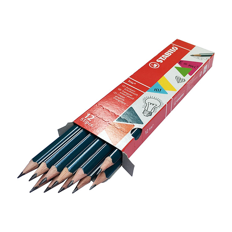 Bút Chì Gỗ STABILO Trio 369 2B (12 cây)
