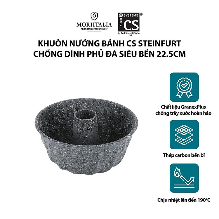 Khuôn nướng bánh CS STEINFURT chống dính phủ đá siêu bền tiện lợi 064280