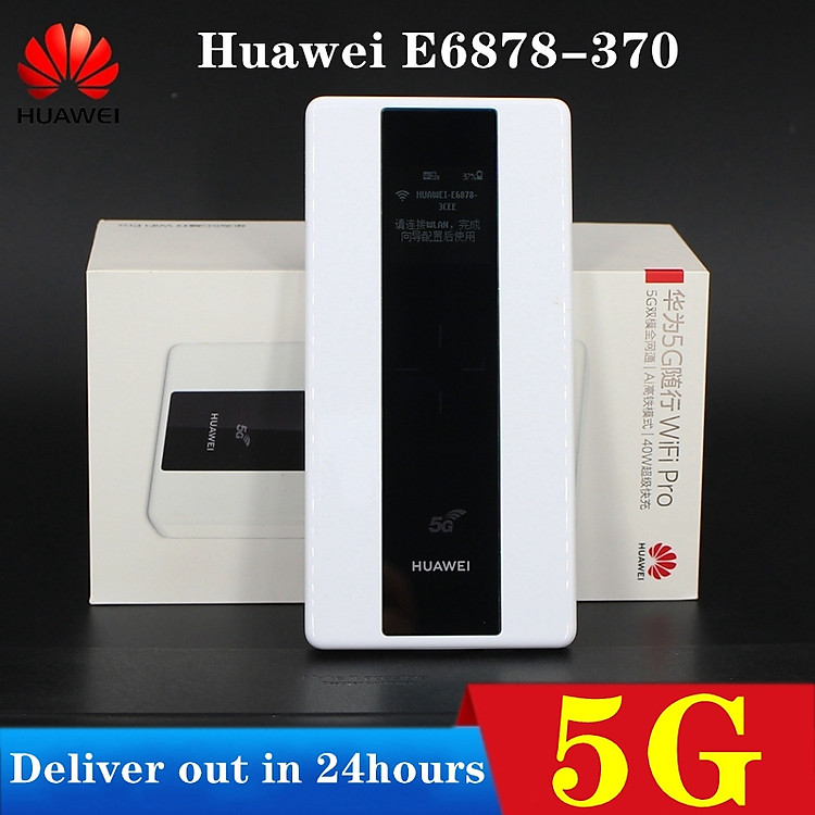 Huawei E6878-370 | Bộ Phát Wi-Fi Di Động 5G 2 Trong 1, Tốc Độ 1.65Gbps, Pin 4.000mAh - Hàng Nhập Khẩu - Mẫu Ngẫu Nhiên