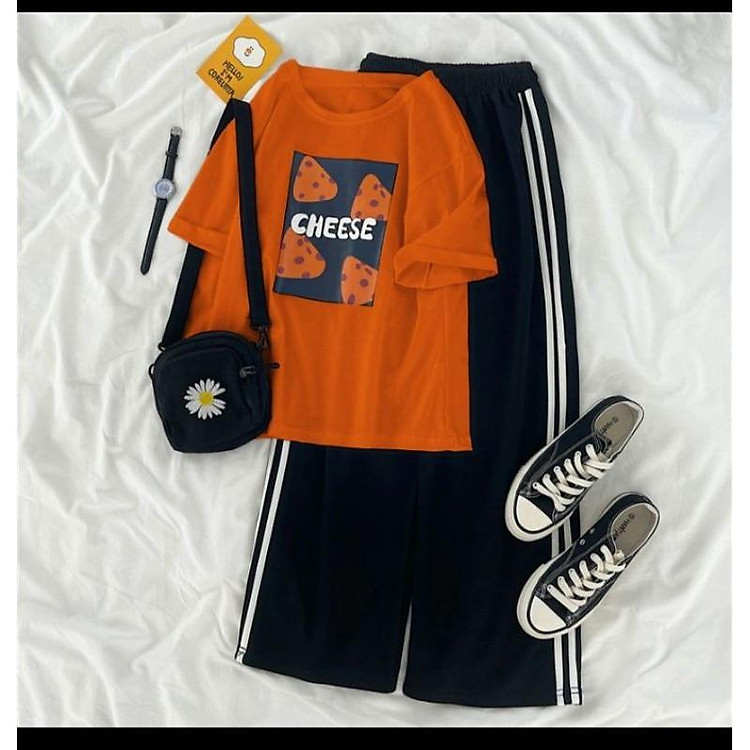 sét bộ quần 3 sọc kèm áo thun chere