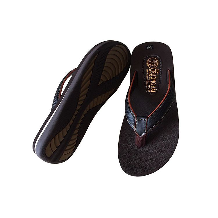 Dép nữ xỏ ngón -Dép kẹp đen da bò thật mềm mại XN0016