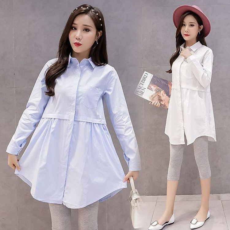 áo sơ mi cho bà bầu