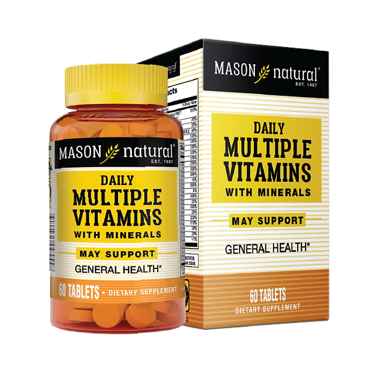 Viên Uống Hỗ Trợ Sức Khoẻ MASON NATURAL Daily Multiple Vitamins Whith Minerals 60 Viên