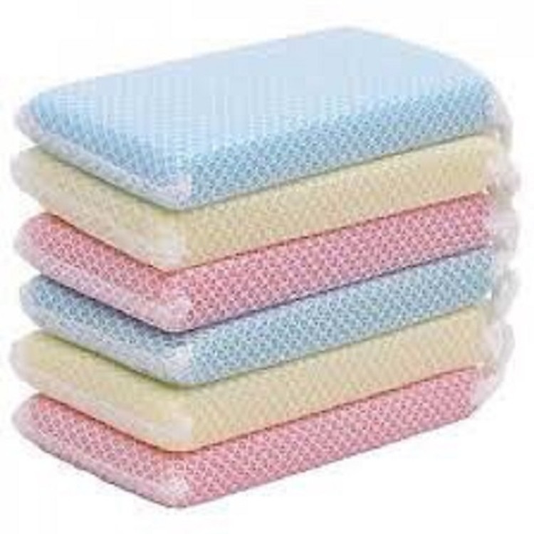 Bộ 7 Mút Lưới Rửa Chén Tạo Bọt Kháng Khuẩn C008-77 Hàng Nhật (Giao màu ngẫu nhiên)