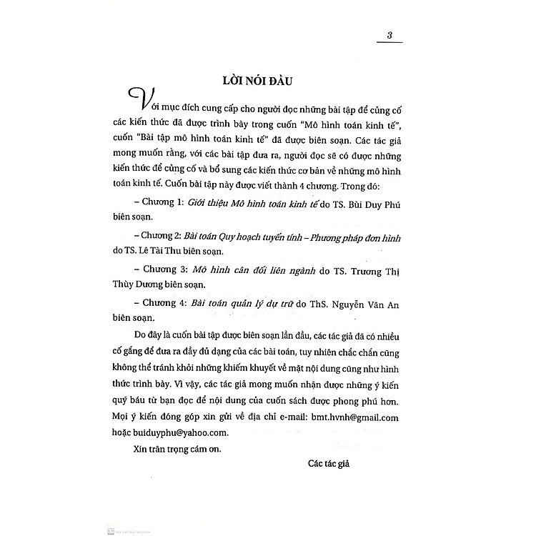 Bài Tập Mô Hình Toán Kinh Tế - Ảnh 2
