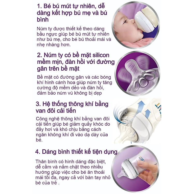 Mua Bộ 2 Bình sữa Philips Avent 260ml Giá tốt - Hình ảnh 5