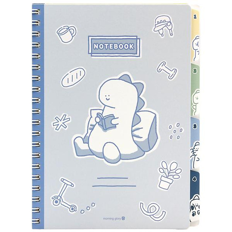 Sổ Lò Xo Đánh Dấu Bìa Nhựa Kẻ Ngang Morning Glory 111131-89627