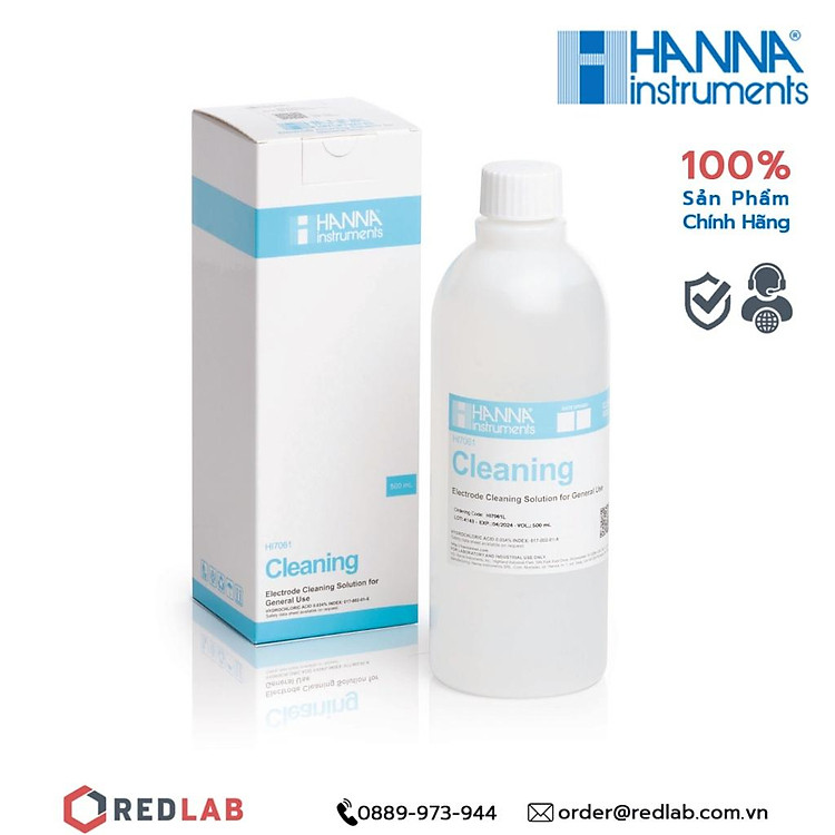 Dung dịch rửa điện cực pH và ORP thông dụng Hanna HI7061L
