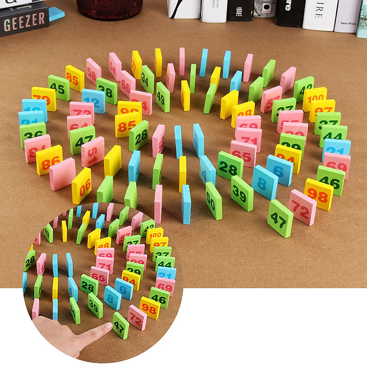 Đồ Chơi Gỗ 100 Domino Học Toán Chính hãng Giá rẻ - Hình ảnh 5