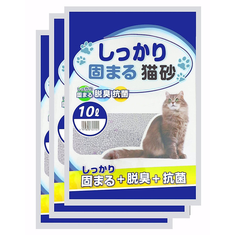 Combo 3 Túi Cát vệ sinh cho mèo Cat Litter 10L Nhật Bản Cao Cấp (Được Chọn Mùi)