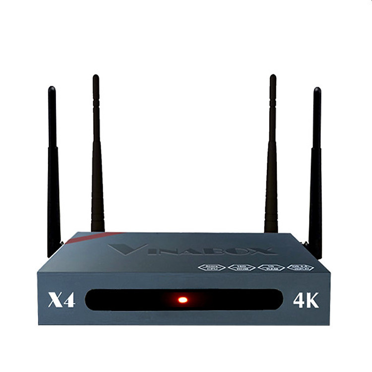 Android Tv Box VINABOX X4 - 4 râu wifi, Chip lõi tứ RK3229 - Hàng Chính Hãng