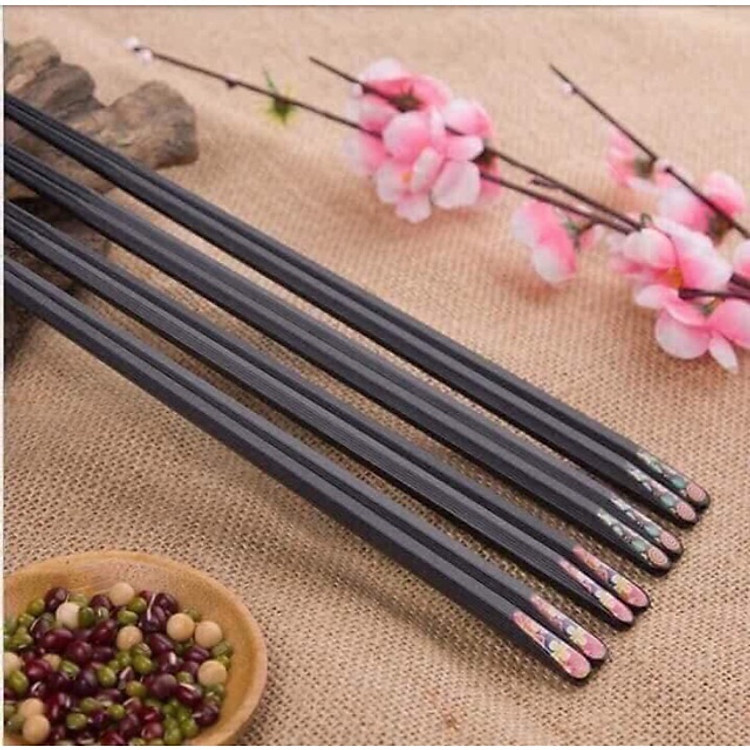 Set 10 đôi đũa ăn xuất Nhật in hoa