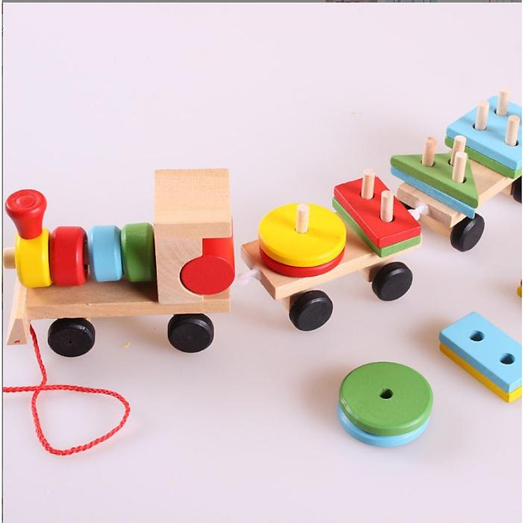 Đồ chơi đoàn tàu gỗ cho bé Chính hãng Giá tốt - Hình ảnh 5