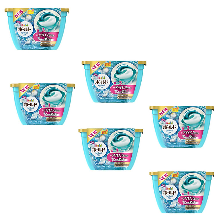 1 thùng 6 hộp viên nước giặt Gelball hương ngàn hoa 3D (2 trong 1)