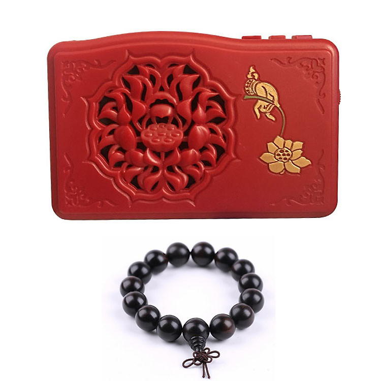 Máy nghe tụng kinh niệm phật 20 bài - Tặng vòng tay gỗ Mun 15li