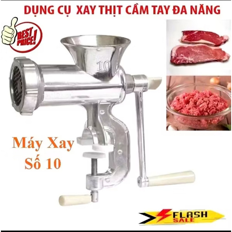 CỐI XAY THỊT CÁ CUA GIA VỊ QUAY TAY SỐ 10 SỐ 12 HÀNG CHUẨN CHẤT LƯỢNG