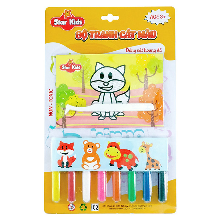 Bộ Tranh Cát Màu Động Vật Hoang Dã STAR KIDS (K-502)