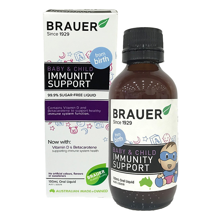 Brauer Hỗ Trợ Hệ Miễn Dịch Cho Trẻ Sơ Sinh & Trẻ Nhỏ - Baby & Child Immunity Support Oral Liquid 100ml