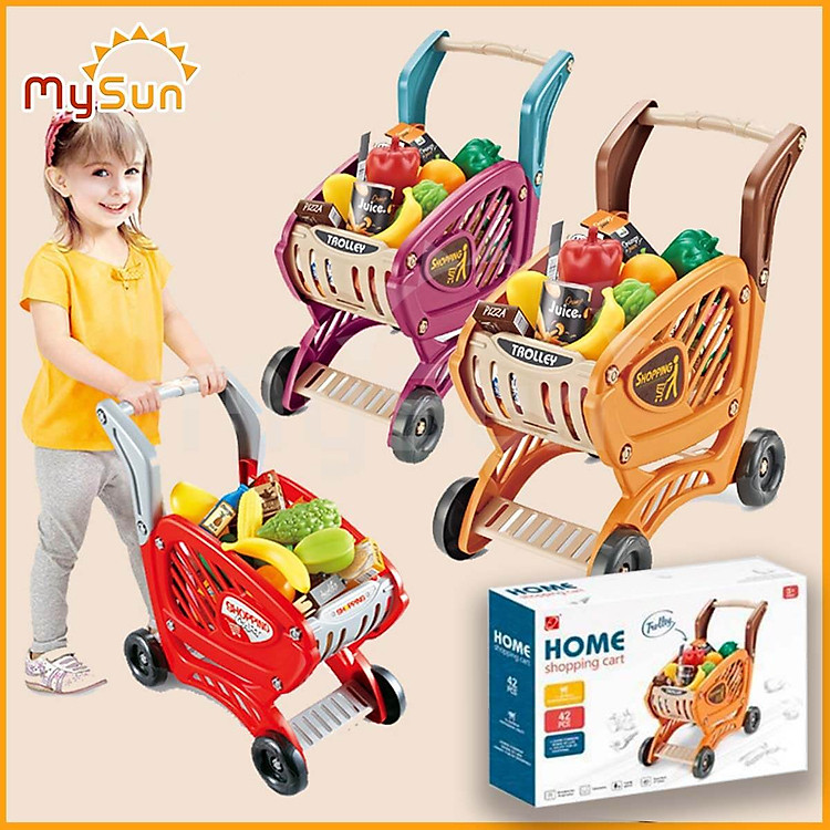 Xe đẩy siêu thị lớn kèm đồ chơi Chính hãng Ưu đãi - Hình ảnh 4