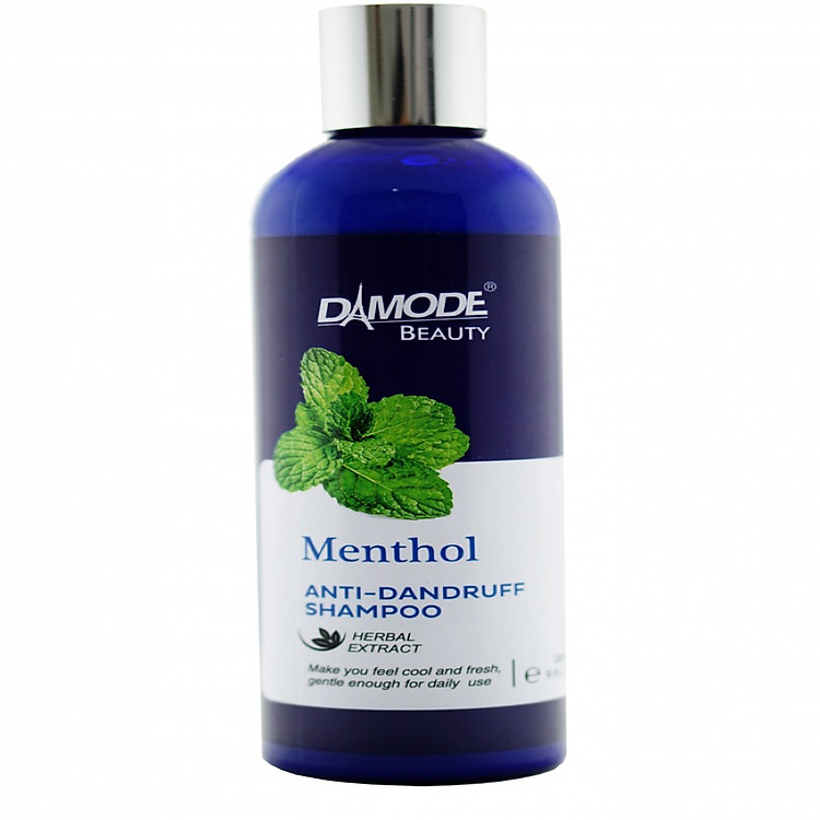 Dầu gội hỗ trợ trị gàu tinh chất Bạc Hà cao cấp độc quyền Damode 265ml