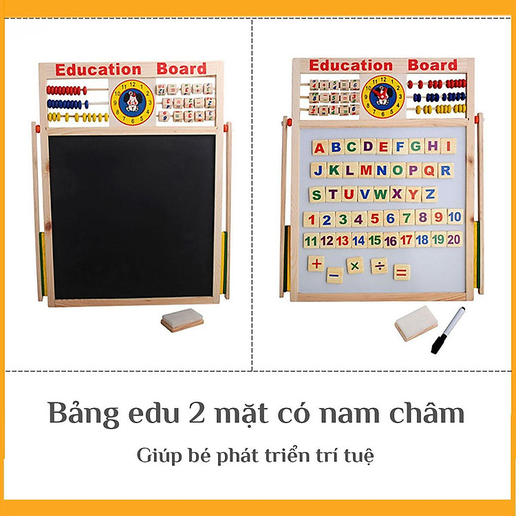 Mua Bảng Chữ Cái Và Số 2 Mặt Gỗ Chính hãng Tiết kiệm - Hình ảnh 3
