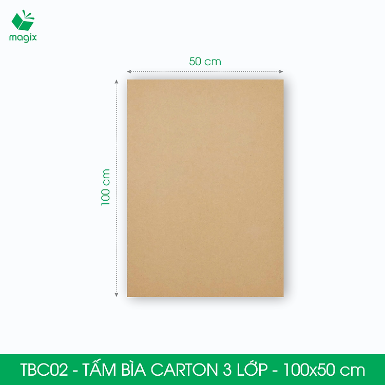 Bìa Carton 3 Lớp TBC02 (100x50 cm, 5 tấm) - Ảnh 2