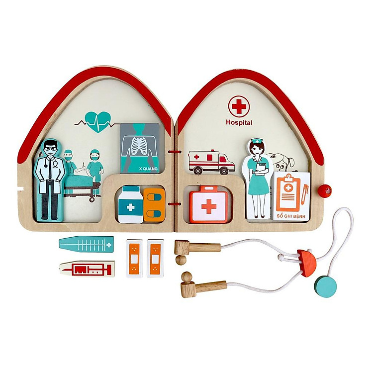 Đồ Chơi Gỗ Bé Tập Làm Bác Sĩ Chính hãng Giá rẻ