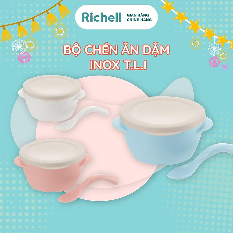 Tìm mua tại Avakids:Chén ăn dặm inox TLI Richell Nhật Bản, tràn ngập Khuyến mãi, Ưu đãi