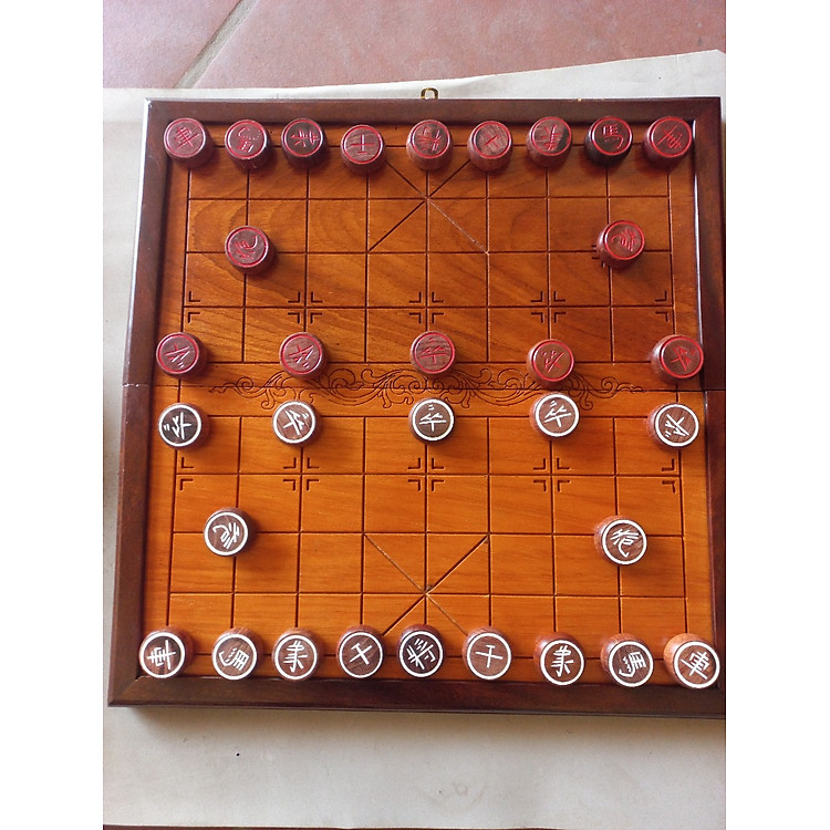 Bộ bàn cờ tướng gỗ gõ Vua cờ Chính hãng Ưu đãi - Hình ảnh 3