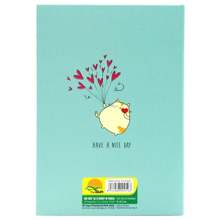 Sổ Bìa Cứng Kẻ Ngang 80gsm - Have A Nice Day (Màu Xanh) - Ảnh 3