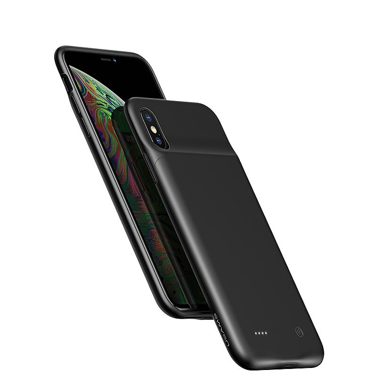 Ốp lưng siêu mỏng kiêm Pin sạc dự phòng 4000 mAh cho iPhone XS Max hiệu Usams Rechargeable Back Case (thiết kế siêu mỏng, bảo vệ toàn diện, trang bị chip sạc thông minh) - Hàng nhập khẩu