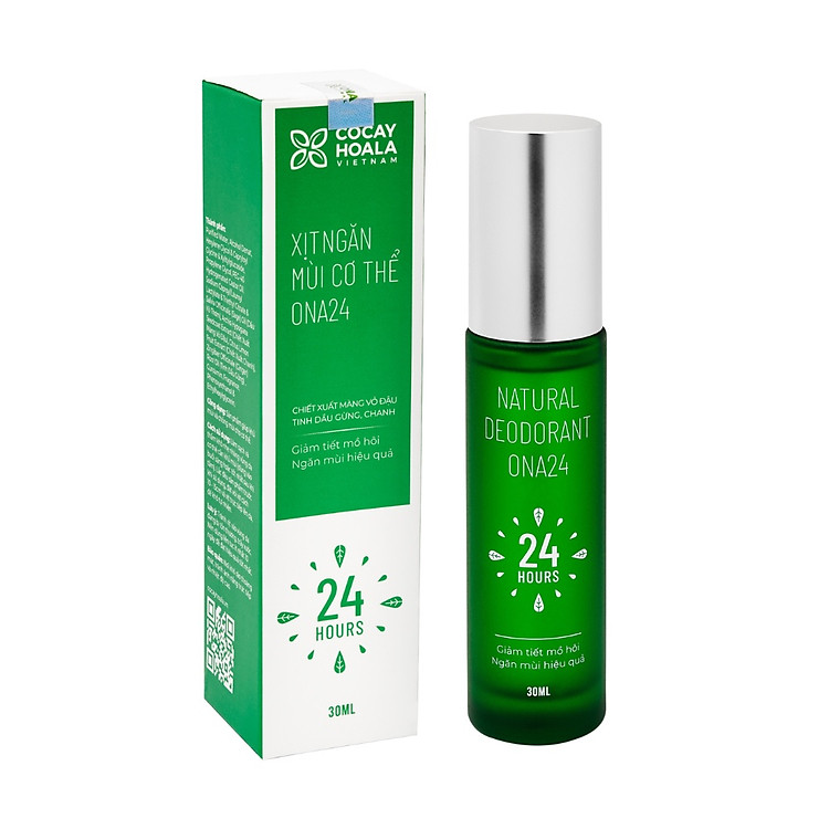 Xịt khử mùi cơ thể COCAYHOALA chiết xuất thảo dược, giảm mồ hôi lên đến 24h