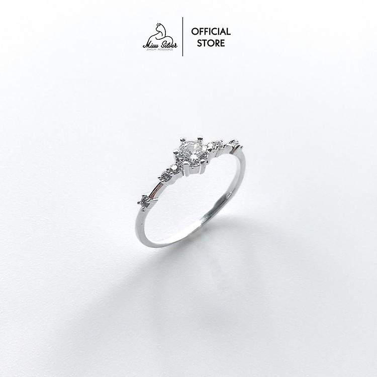 Nhẫn bạc Miuu Silver, nhẫn nữ đính đá Cateria Ring